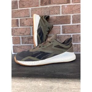 Reebok Nano X Mens Training Shoes Army Green Black Gum G57757 Size 14